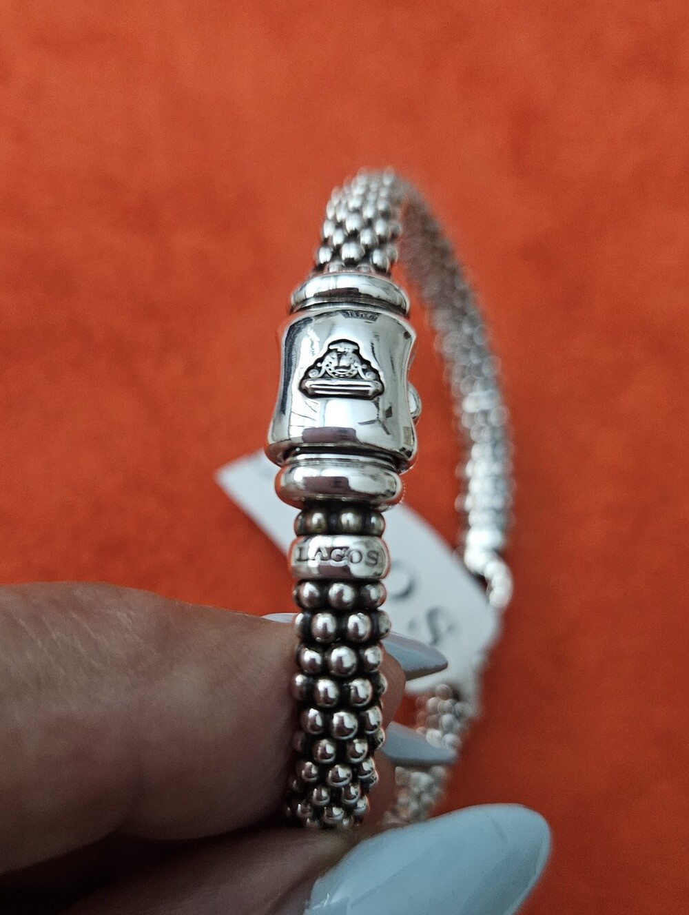 LAGOS Enso Diamond Circle Caviar Bracelet in Sterling Silver - Picture 5 of 9